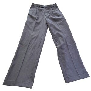 VTG. Ballin 32x32 Blue Wool Dress Suit Pants Pleated Cuffed Comfort EZE